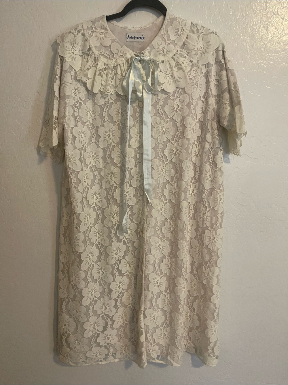 Aristocraft Vintage Lace Nightgown Dress Size L